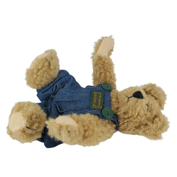 Boyds Archive Collection Huck 6" Jointed Bear in Denim Overalls Bearwear Teddy - Picture 5 of 7